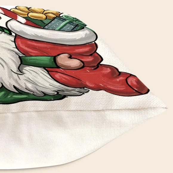 Gnome Christmas Burlap Pillow Covers - 4 (no pillow) - Picture 4 of 7